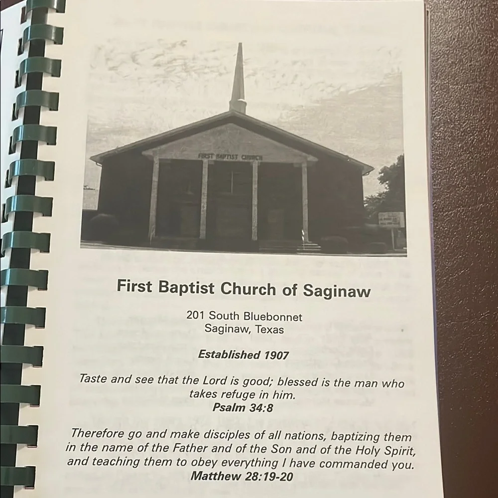 Recipes to Remember Cookbook Saginaw, TX 2002
